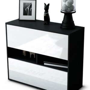 Sideboard Dalia | | Front in Hochglanz Weiß | 92x79x35cm (BxHxT)