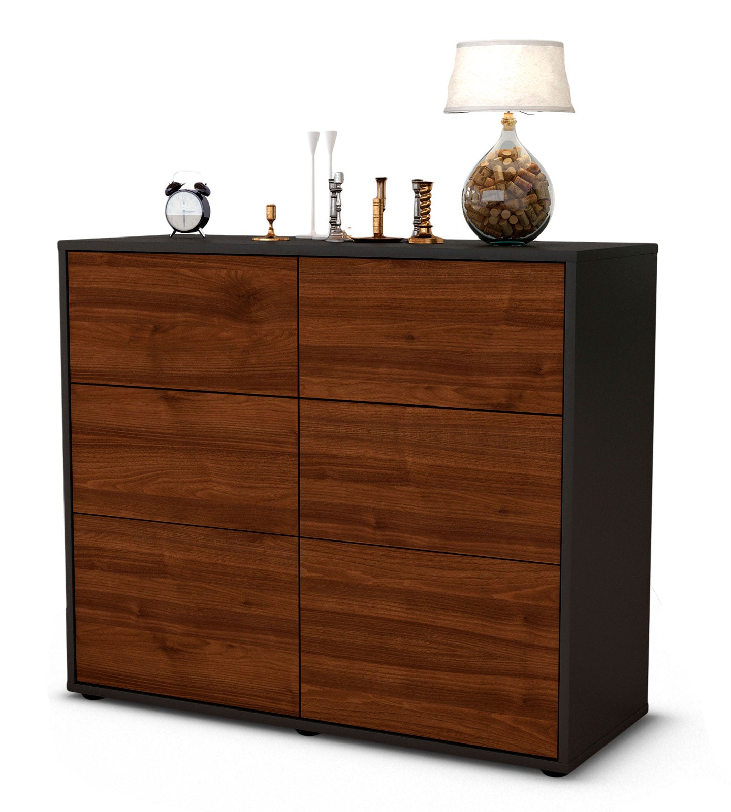 Sideboard Dalida | | Front in Walnuss Holz Optik | 92x79x35cm (BxHxT) 1 Sideboard Dalida | | Front in Walnuss Holz Optik | 92x79x35cm (BxHxT)
