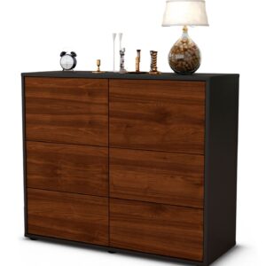 Sideboard Dana | | Front in Walnuss Holz Optik | 92x79x35cm (BxHxT)