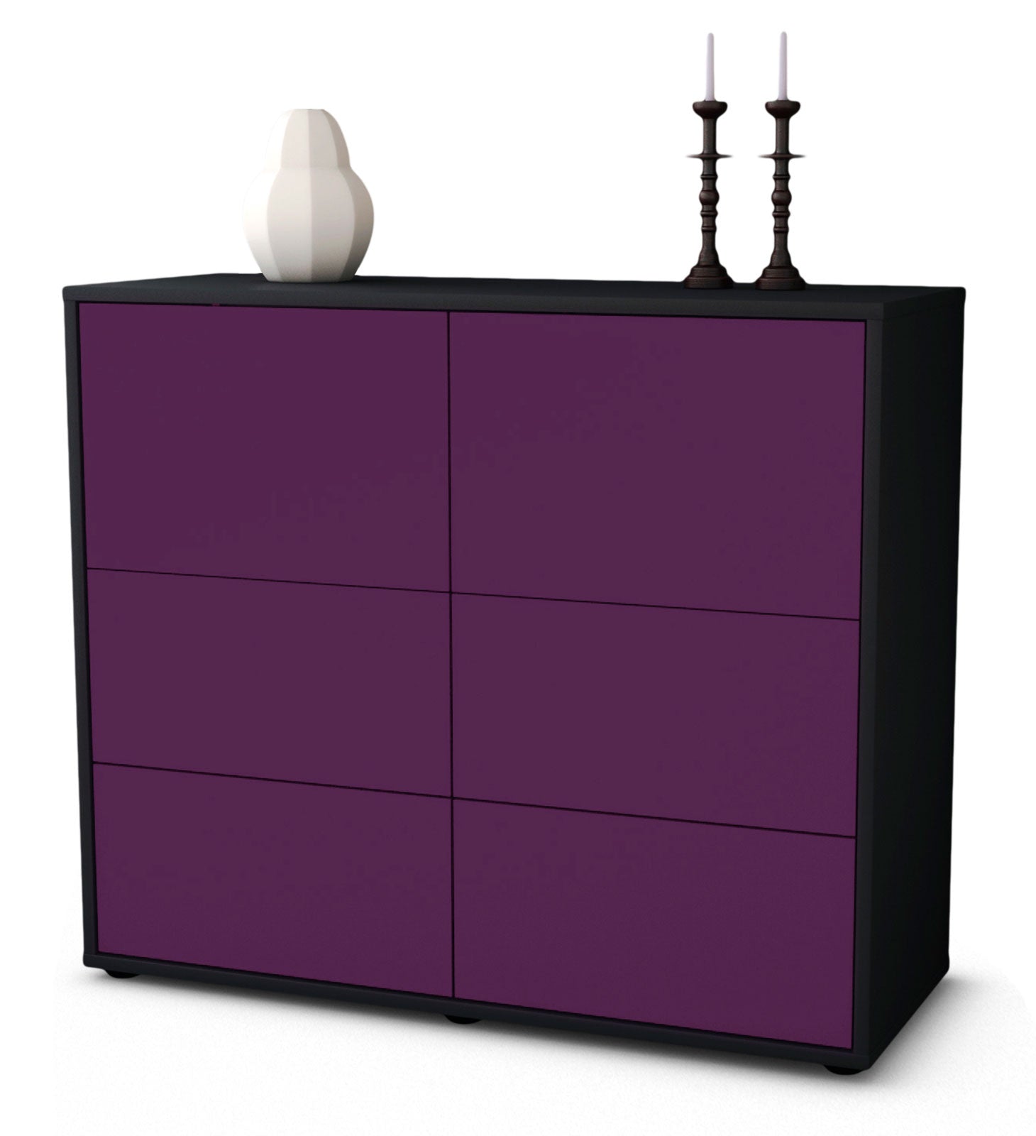 Sideboard Dana | | Front in Lila | 92x79x35cm (BxHxT) 1 Sideboard Dana | | Front in Lila | 92x79x35cm (BxHxT)