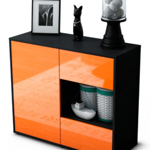 Sideboard Danica | | Front in Hochglanz Orange | 92x79x35cm (BxHxT)
