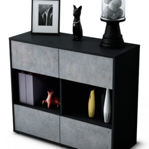 Sideboard Daniela | | Front in Beton Optik | 92x79x35cm (BxHxT)