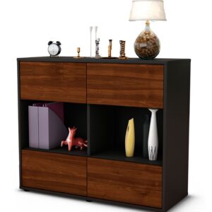 Sideboard Daniela | | Front in Walnuss Holz Optik | 92x79x35cm (BxHxT)