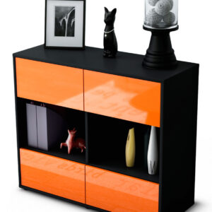 Sideboard Daniela | | Front in Hochglanz Orange | 92x79x35cm (BxHxT)