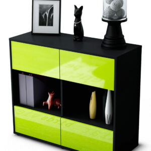 Sideboard Daniela | | Front in Hochglanz Grün | 92x79x35cm (BxHxT)