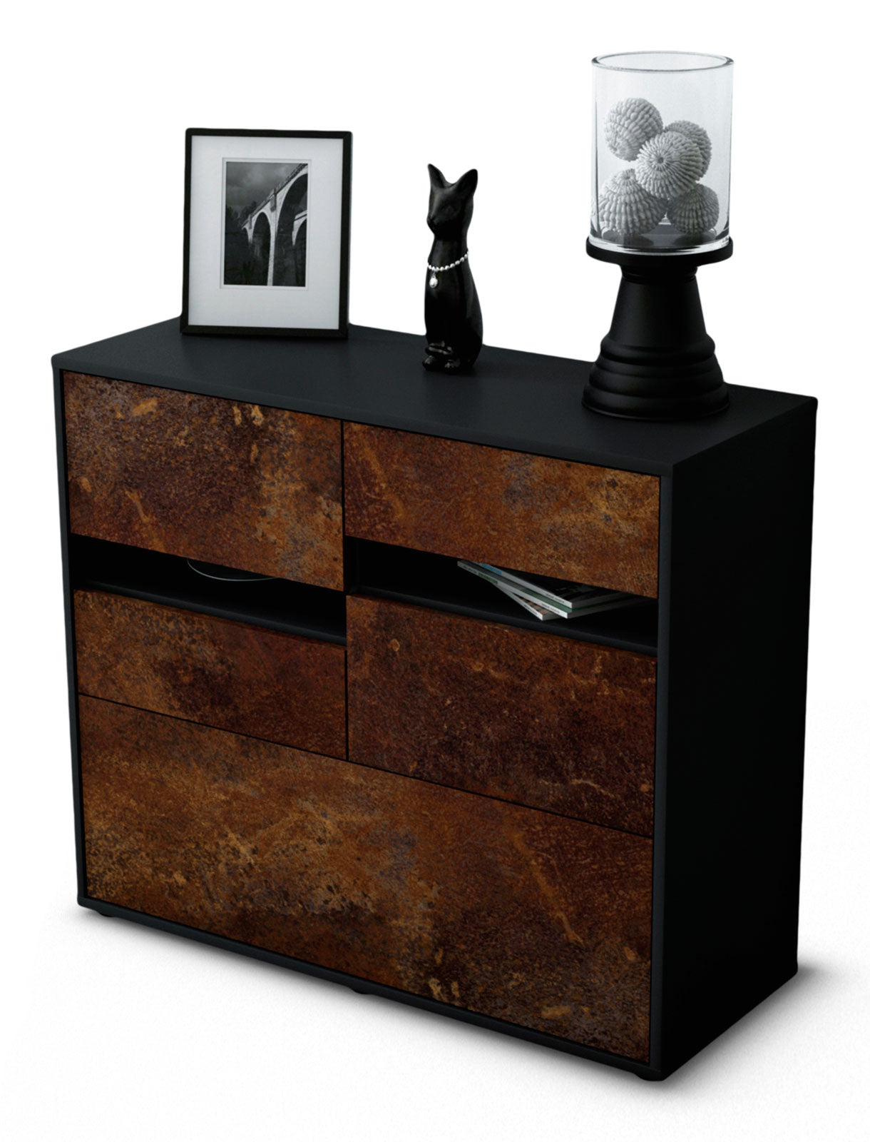 Sideboard Daria | | Front in Rost Optik | 92x79x35cm (BxHxT) 1 Sideboard Daria | | Front in Rost Optik | 92x79x35cm (BxHxT)