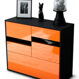 Sideboard Daria | | Front in Hochglanz Orange | 92x79x35cm (BxHxT)