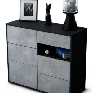 Sideboard Dariella | | Front in Beton Optik | 92x79x35cm (BxHxT)