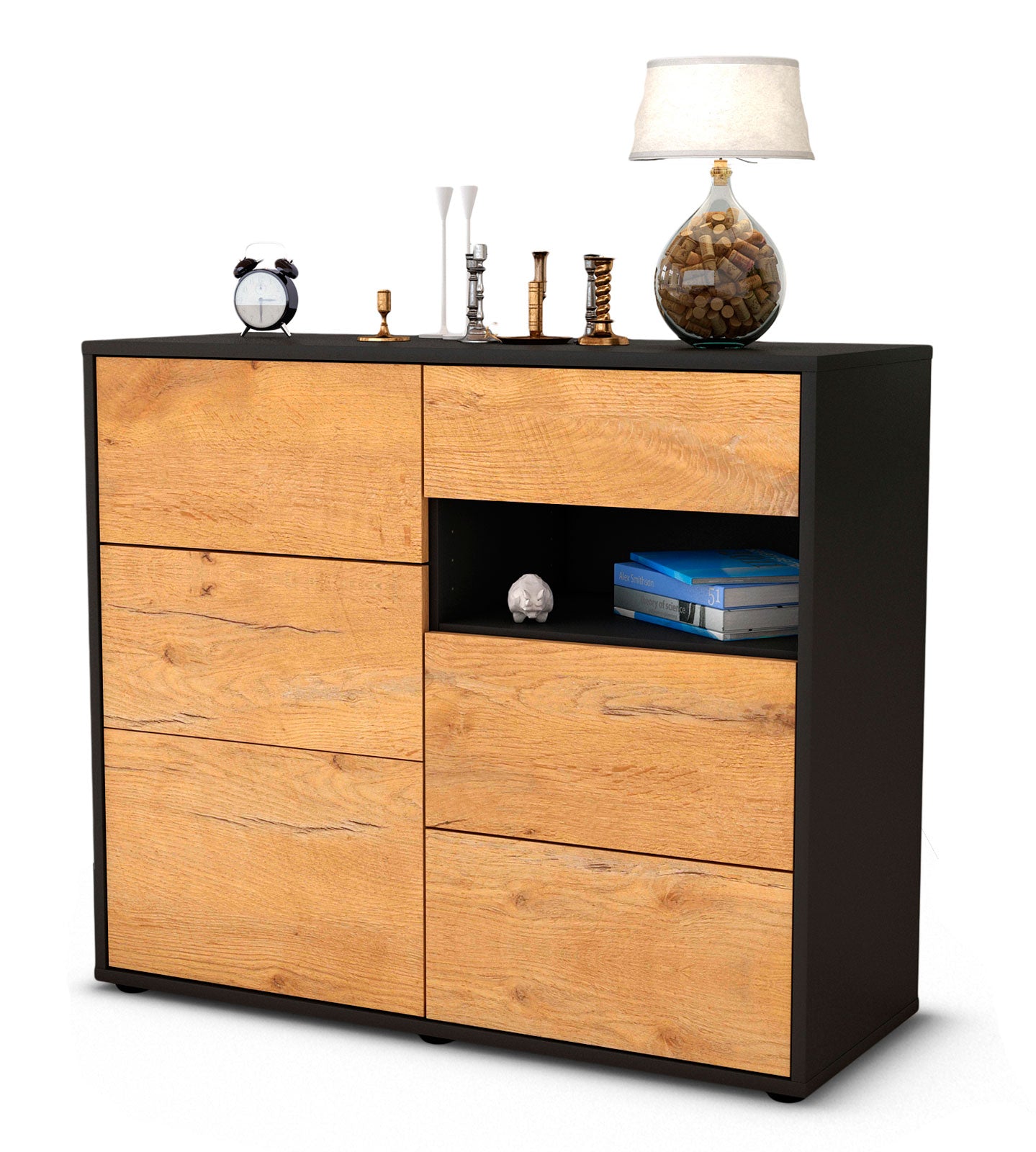 Sideboard Dariella | | Front in Eiche Holz Optik | 92x79x35cm (BxHxT) 1 Sideboard Dariella | | Front in Eiche Holz Optik | 92x79x35cm (BxHxT)