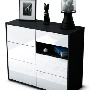 Sideboard Dariella | | Front in Hochglanz Weiß | 92x79x35cm (BxHxT)