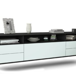 Lowboard Scottsdale | hängend | Korpus Anthrazit | Front in Mint | 180x49x35cm (BxHxT)