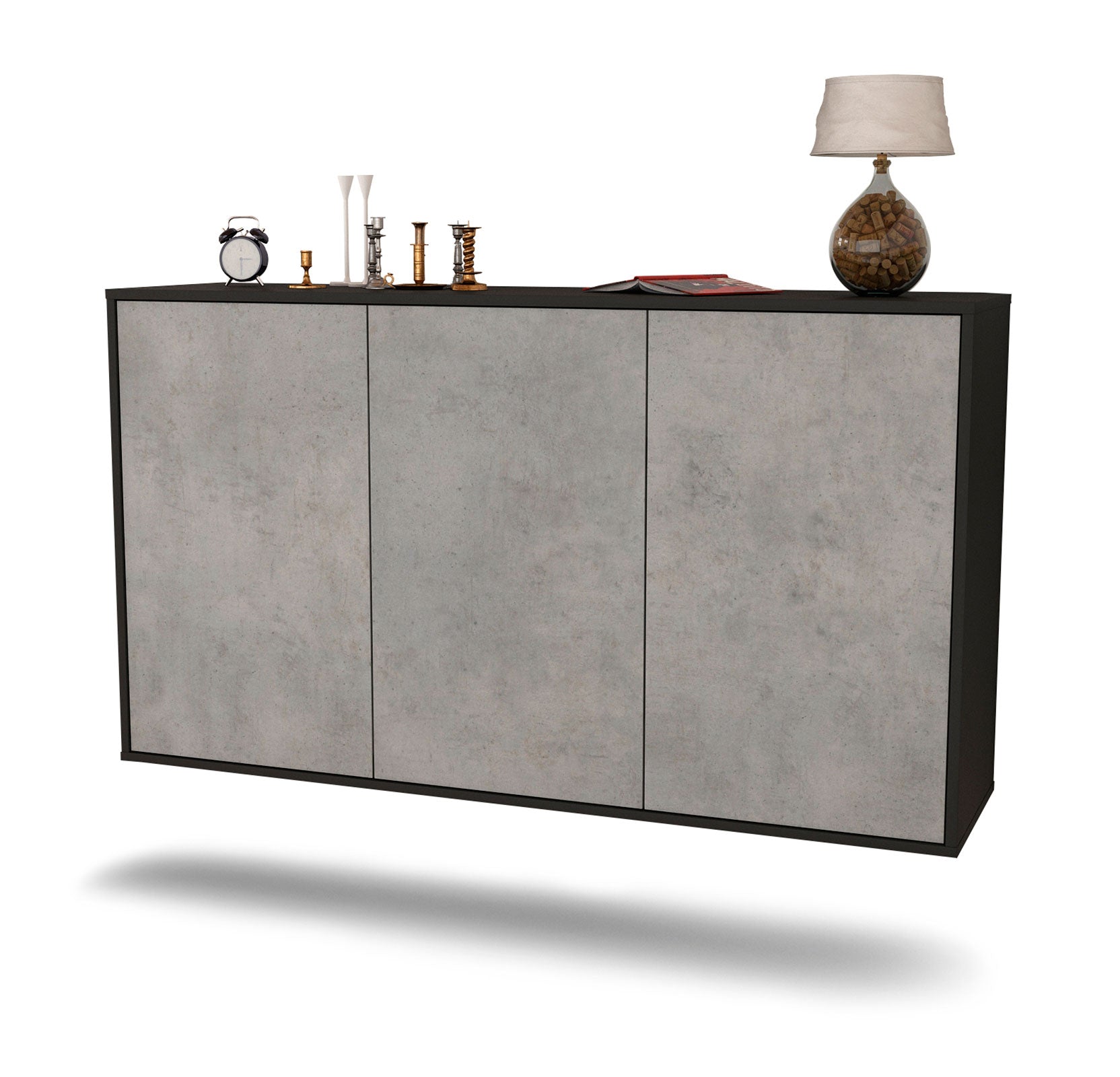 Sideboard Chattanooga | hängend | Korpus Anthrazit | Front in Beton Optik | 136x79x35cm (BxHxT) 1 Sideboard Chattanooga | hängend | Korpus Anthrazit | Front in Beton Optik | 136x79x35cm (BxHxT)