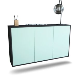 Sideboard Chattanooga | hängend | Korpus Anthrazit | Front in Mint | 136x79x35cm (BxHxT)