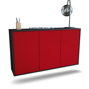Sideboard Chattanooga | hängend | Korpus Anthrazit | Front in Bordeaux | 136x79x35cm (BxHxT)