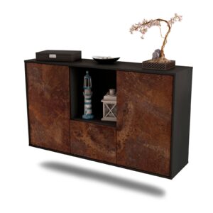 Sideboard Garden Grove | hängend | Korpus Anthrazit | Front in Rost Optik | 136x79x35cm (BxHxT)