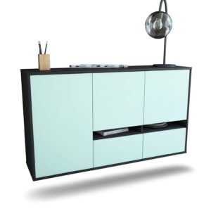 Sideboard Lancaster | hängend | Korpus Anthrazit | Front in Mint | 136x79x35cm (BxHxT)