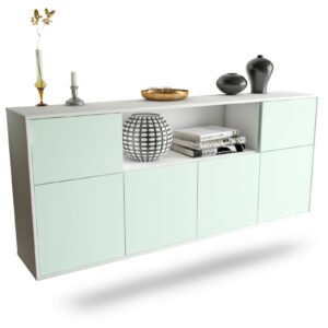 Sideboard West Valley City | hängend | Korpus Weiß | Front in Mint | 180x79x35cm (BxHxT)