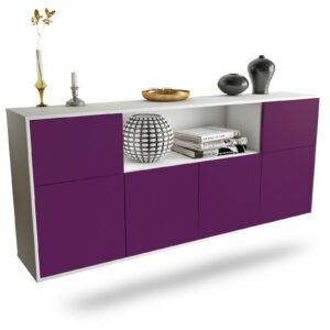 Sideboard West Valley City | hängend | Korpus Weiß | Front in Lila | 180x79x35cm (BxHxT)