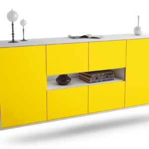 Sideboard Stamford | hängend | Korpus Weiß | Front in Gelb | 180x79x35cm (BxHxT)