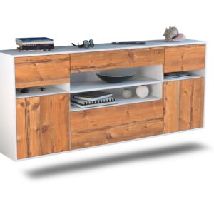 Sideboard Miramar | hängend | Korpus Weiß | Front in Pinie Holz Optik | 180x79x35cm (BxHxT)
