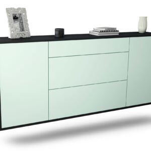 Sideboard Syracuse | hängend | Korpus Anthrazit | Front in Mint | 180x79x35cm (BxHxT)