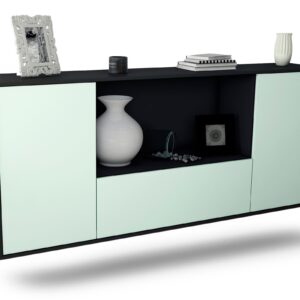 Sideboard Fort Collins | hängend | Korpus Anthrazit | Front in Mint | 180x79x35cm (BxHxT)