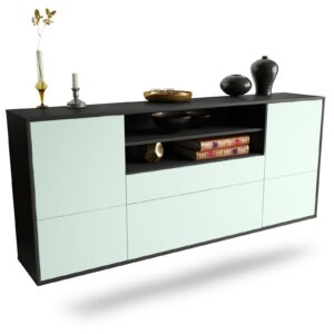 Sideboard Elk Grove | hängend | Korpus Anthrazit | Front in Mint | 180x79x35cm (BxHxT)