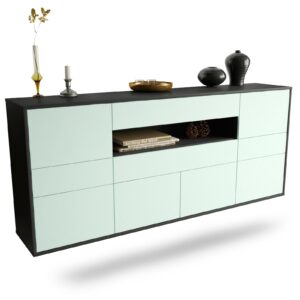 Sideboard Coral Springs | hängend | Korpus Anthrazit | Front in Mint | 180x79x35cm (BxHxT)