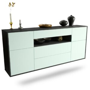 Sideboard Elizabeth | hängend | Korpus Anthrazit | Front in Mint | 180x79x35cm (BxHxT)