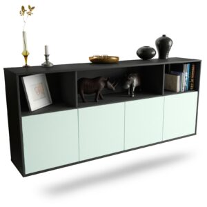 Sideboard Columbia | hängend | Korpus Anthrazit | Front in Mint | 180x79x35cm (BxHxT)
