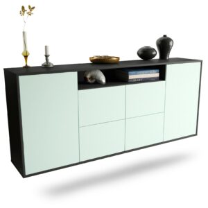 Sideboard Carrollton | hängend | Korpus Anthrazit | Front in Mint | 180x79x35cm (BxHxT)