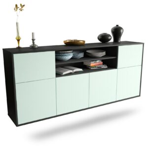 Sideboard Topeka | hängend | Korpus Anthrazit | Front in Mint | 180x79x35cm (BxHxT)