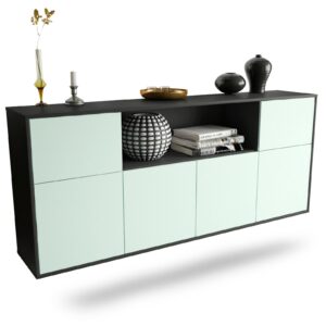 Sideboard West Valley City | hängend | Korpus Anthrazit | Front in Mint | 180x79x35cm (BxHxT)
