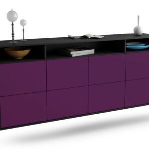 Sideboard Concord | hängend | Korpus Anthrazit | Front in Lila | 180x79x35cm (BxHxT)