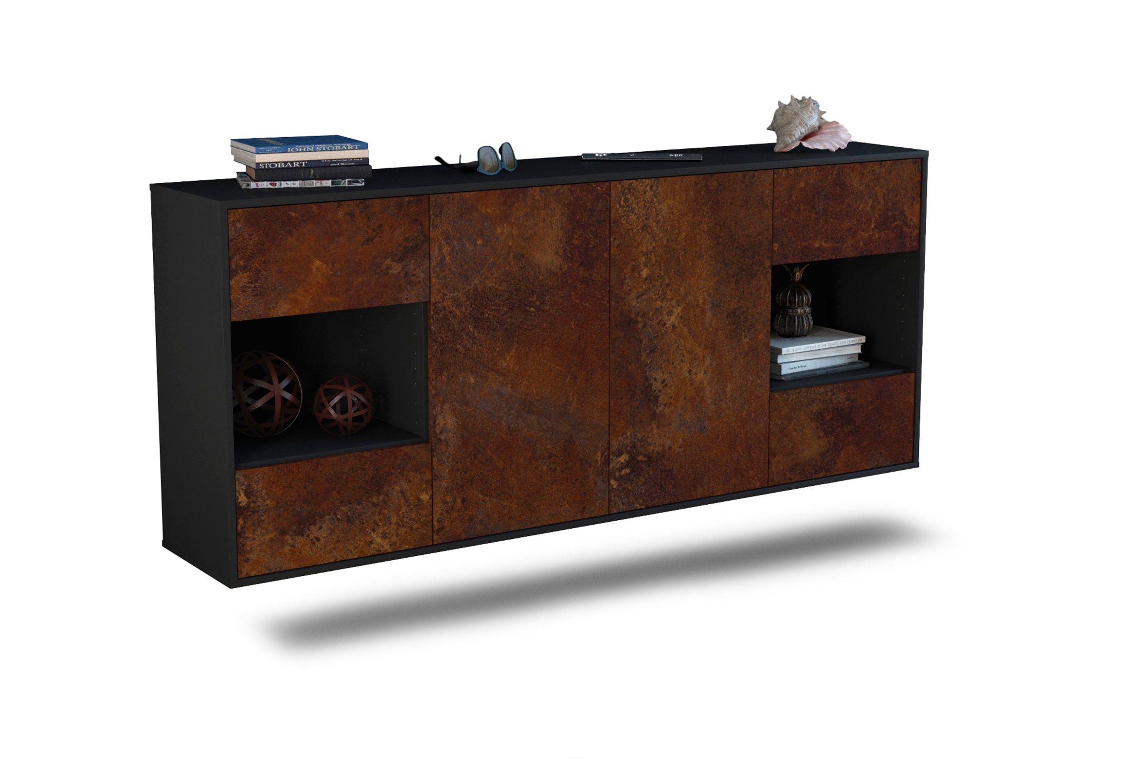 Sideboard Santa Clara | hängend | Korpus Anthrazit | Front in Rost Optik | 180x79x35cm (BxHxT) 1 Sideboard Santa Clara | hängend | Korpus Anthrazit | Front in Rost Optik | 180x79x35cm (BxHxT)