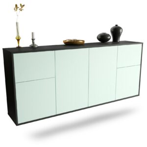Sideboard Costa Mesa | hängend | Korpus Anthrazit | Front in Mint | 180x79x35cm (BxHxT)