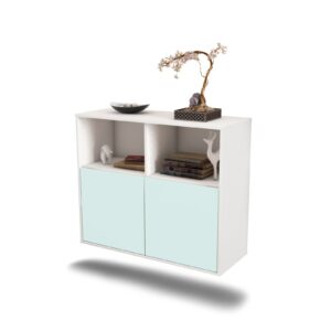 Sideboard Rochester | hängend | Korpus Weiß | Front in Mint | 92x79x35cm (BxHxT)