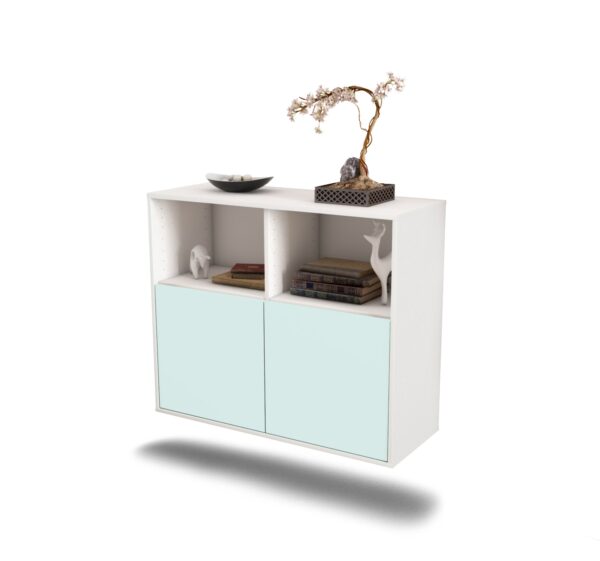 Sideboard Rochester | hängend | Korpus Weiß | Front in Mint | 92x79x35cm (BxHxT)