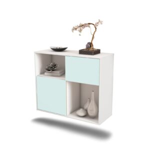 Sideboard Shreveport | hängend | Korpus Weiß | Front in Mint | 92x79x35cm (BxHxT)