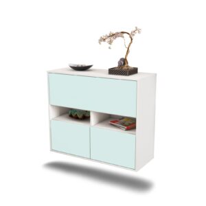 Sideboard San Bernardino | hängend | Korpus Weiß | Front in Mint | 92x79x35cm (BxHxT)