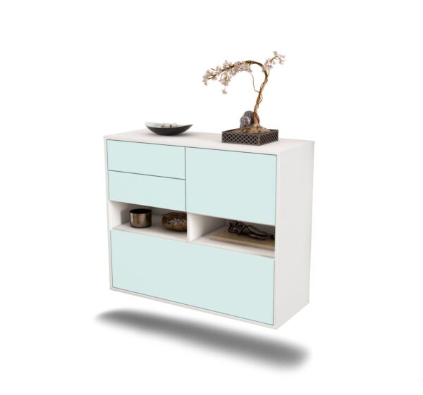 Sideboard Salt Lake City | hängend | Korpus Weiß | Front in Mint | 92x79x35cm (BxHxT)