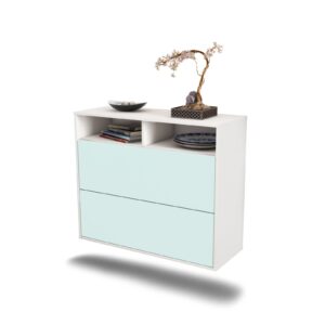 Sideboard Spring Valley | hängend | Korpus Weiß | Front in Mint | 92x79x35cm (BxHxT)