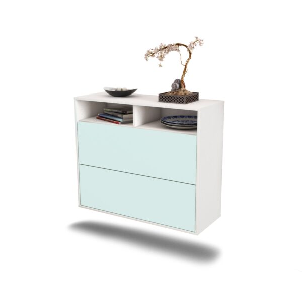Sideboard Spring Valley | hängend | Korpus Weiß | Front in Mint | 92x79x35cm (BxHxT)