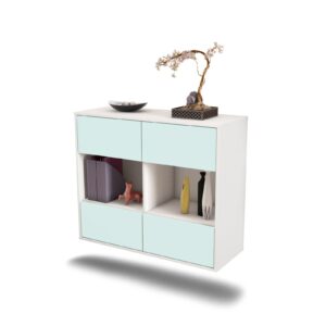 Sideboard Providence | hängend | Korpus Weiß | Front in Mint | 92x79x35cm (BxHxT)