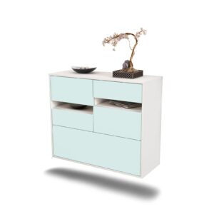 Sideboard Fayetteville | hängend | Korpus Weiß | Front in Mint | 92x79x35cm (BxHxT)