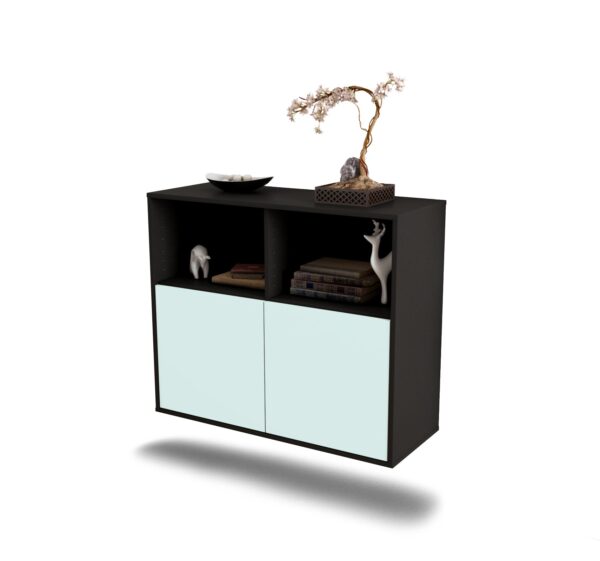 Sideboard Rochester | hängend | Korpus Anthrazit | Front in Mint | 92x79x35cm (BxHxT)