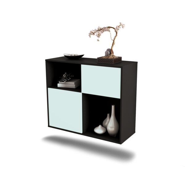 Sideboard Shreveport | hängend | Korpus Anthrazit | Front in Mint | 92x79x35cm (BxHxT)