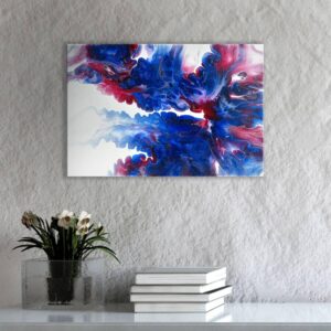 Acryl Pouring Bild 60x40cm "Red Infusion" Unikat | Künstlerunikat
