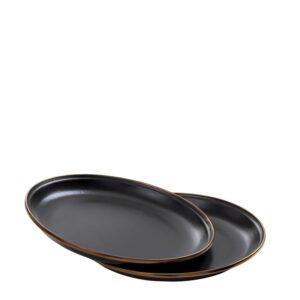 Kuchenteller Set 2-tlg. ø 20 cm "Emaille" charcoal (grauschwarz gesprenkelt) Camping Geschirr Barebones