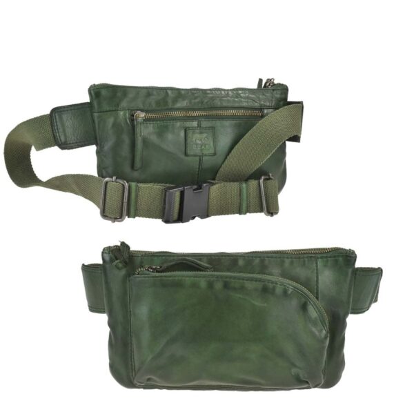 Bauchtasche Leder 27x15cm "Noelle" grün | Bear Design